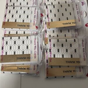 Gold and White Thank You Cards Set